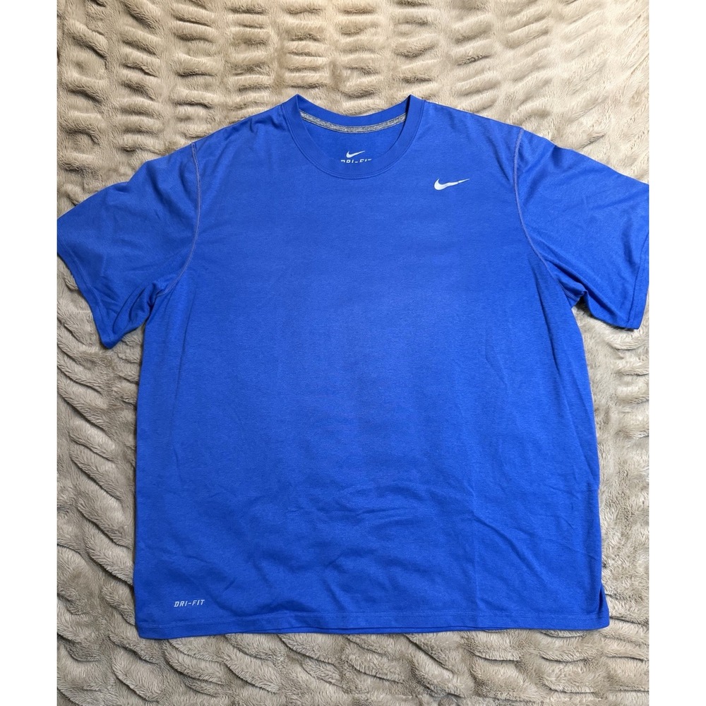 Nike Men's Running Dri-FIT Blue Activewear T-Shirt Size XXL